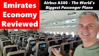 Emirates Economy Reviewed  A380 Worlds Biggest Passenger Plane [upl. by Bergmann518]