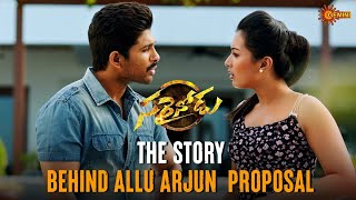 Allu Arjun proposes Catherine  Sarrainodu  Telugu Super Hit Movies  Gemini TV [upl. by Leksehcey]