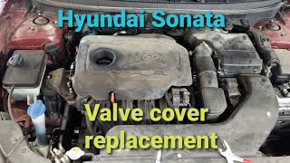 how to replace Hyundai sonata valve cover gasket [upl. by Anim]