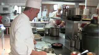 Haeberlin prepares a dish at 3 Michelin LAuberge de LIll [upl. by Enelrihs]