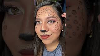 Animal print makeup animalprint makeuplook halloweenmakeuplook [upl. by Hajin]