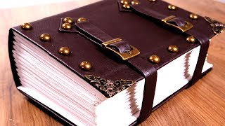 Making a Faux Leather Tome Easy Bookbinding [upl. by Eimmas72]