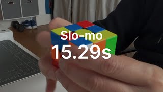 Rubiks cube solved in under 20s  1529s in slomo [upl. by Innis]