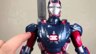 Hot Toys Iron Patriot 16 Scale Iron Man 3 Movie Masterpiece Die Cast Action Figure Review [upl. by Hamid]