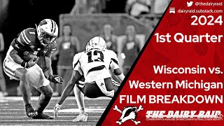 Wisconsin vs Western Michigan 2024 1st Quarter Breakdown  The Dairy Raid [upl. by Aretahs]