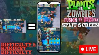 split screen yoo beat the oddysey new CBT 214  pvz fusion [upl. by Ahsemrak970]