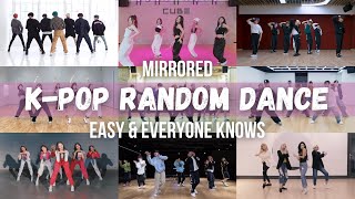 MIRRORED EASY KPOP RANDOM DANCE  EVERYONE KNOWS [upl. by Aleakim675]