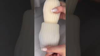 Making pillar candle🤍🏛️ pillarcandle business candle eco soywaxcandle bio smallbusiness [upl. by Zuliram]