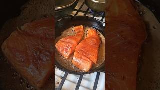 Pan Seared Salmon food cooking asmr fish satisfying [upl. by Hametaf641]