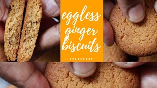 eggless ginger cookie recipe cinnamon ginger biscuits [upl. by Hirschfeld]