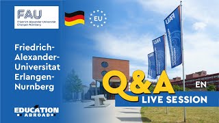 FriedrichAlexanderUniversität ErlangenNürnberg  Study in Germany Programs Scholarships  QampA [upl. by Aihsital]