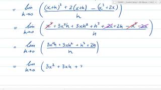 29th July  Differentiation by first principles final example cubic [upl. by Bronwyn438]