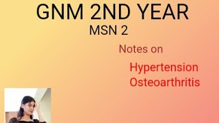 GNM 2ND YEAR ✨ MSNII ✨ notes on hypertension and osteoarthritis😎shortsytshortsnursinglife [upl. by Basset]