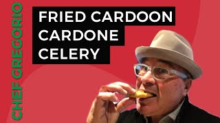 Celery Cardoon Cardone Fried [upl. by Robison]