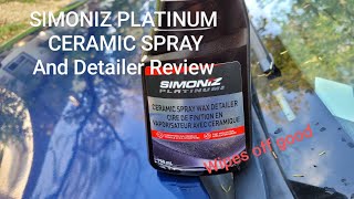 Simoniz Platinum Ceramic spray wax Detailer Review [upl. by Anoed1]