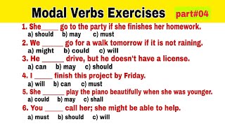 Modal Verbs Exercises  Modal Verb Exam  Modal Verbs Quiz [upl. by Erret303]