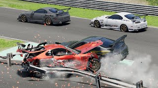 Realistic Racing Crashes 73  BeamNG Drive [upl. by Jammal639]