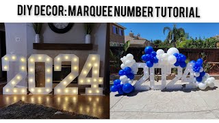 How to Make Marquee Numbers New Marquee Number Tutorial [upl. by Bidget]