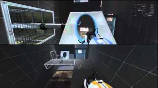 Portal 2  Coop Campaign Playthrough  Mass amp Velocity  Test Chamber 5 of 8 [upl. by Joeann]