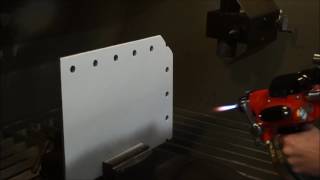 Combustion Wire Coating  Zinc Coating a Metal Plate using Spray Booth Wirejet 96 HD [upl. by Kawasaki]