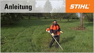 MähtechnikTipp die Grundtechnik beim Mähen mit einer STIHL Motorsense [upl. by Favin]