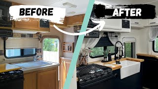 We Turned a 17YearOld Camper Into Our Dream Rig  RV Renovation [upl. by Magna]