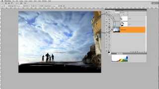 PHOTOSHOP CS5 correzione cielo bruciato sovraesposto [upl. by Pine]