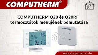 COMPUTHERM Q20 és Q20RF termosztátok menüjének bemutatása [upl. by Braeunig]