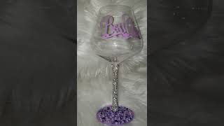 Custom Wine Glass Easy Mod Podge Method [upl. by Naara]