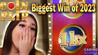 Crazy Time  The Biggest Coin Flip Win of 2023 [upl. by Adine925]