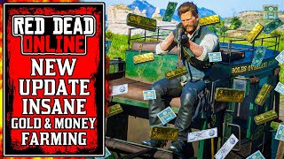 The NEW Red Dead Online UPDATE Has AMAZING GOLD amp Money Farming Methods RDR2 [upl. by Cirdec305]