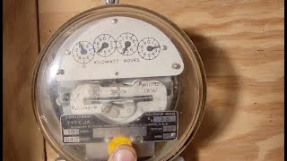 1948 SANGAMO JA Watthour meter in 120 volt AC service [upl. by Nagle294]