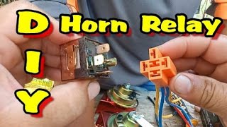 How to install horn Relay  5 pin relay  DIY Horn relay MisterHouseHusband [upl. by Seditsira694]