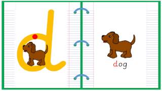 Lowercase Alphabet Letter D Learn to Read and Write [upl. by Klingel179]