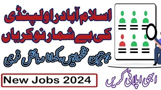 Islamabad Rawalpindi New Jobs 2024  New Private Jobs in Rawalpindi  Apply Fast ⏩JOBSANDFIELDS [upl. by Drusus929]