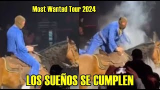 Asi BAD BUNNY Inicio Most Wanted Tour 2024 Llego en Caballo [upl. by Endys]