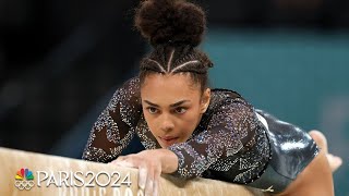 Hezly Rivera fights through beam in Olympic debut in Paris  Paris Olympics  NBC Sports [upl. by Holman]