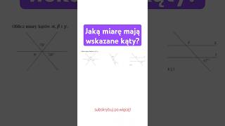 Oblicz miarę kątów alfa beta i gamma Obliczanie kątów geometry matematyka dc education fyp fy [upl. by Nessa165]