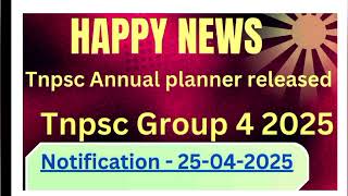 TNPSC 2025 Annual Planner released  Group 421  planner 2025 tnpsc annualplanner 2025 [upl. by Otcefrep]