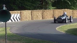 BRM V16 Sound revs and drive by Goodwood FOS 2012 [upl. by Sidnarb]