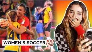 Reacting to Womens Football ⚽ arguably a lesbian thirst trap in itself [upl. by Pollerd]