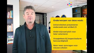 Onderwijs nieuws in OnderwijsActueel week 47 [upl. by Rochester]