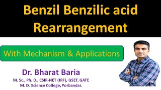 Benzil Benzilic acid rearrangement with mechanism and application  Dr Bharat Baria [upl. by Yeldnarb817]