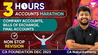 Company Accounts Bills of Exchange Final Accounts Revision  Accounts Marathon CA Foundation Dec23 [upl. by Williamsen]