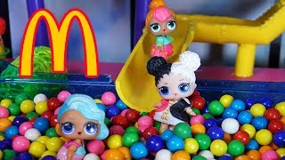 LOL SURPRISE DOLLS amp BARBIE Go To McDonalds [upl. by Aesoh232]