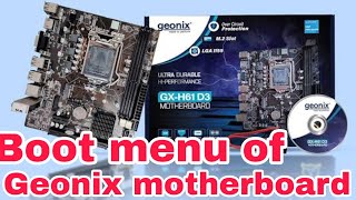 Motherboard Bios Setting  Geonix Motherboard Bios Setup For USB Booting [upl. by Shaum]