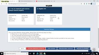 Form GSTR3BSystem generated summary [upl. by Esahc833]