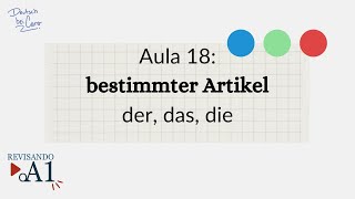 Revisando o A1  AULA 18 Gêneros e artigos das palavras [upl. by Apthorp]