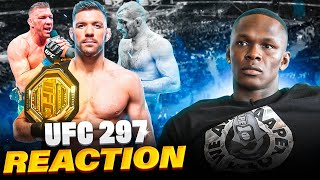 Israel Adesanya Reacts to UFC 297 amp Responds to Dricus Du Plessis Call Out [upl. by Ashmead]