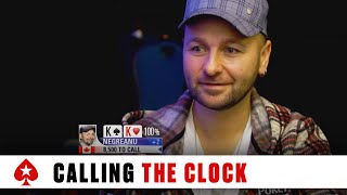 Oliver Calls Clock on Daniel Negreanu ♠️ Poker Etiquette ♠️ PokerStars Global [upl. by Ardnued]